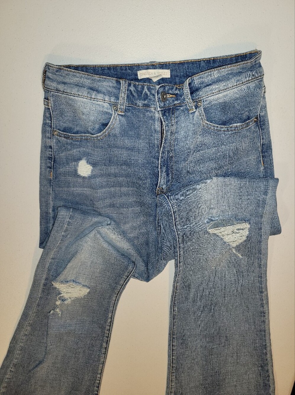 Chelsea & Violet, Women's Light Blue Distressed Jeans, 30 - Picture 9 of 10